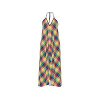 Thumbnail for Virgin Islands Madras Halter Dress