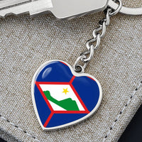 Thumbnail for Sint Eustatious Flag Heart Keychain