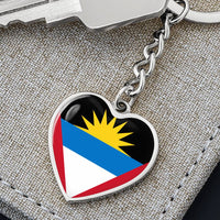 Thumbnail for Antigua & Barbuda Flag Heart Keychain
