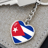 Thumbnail for Cuba Flag Heart Keychain