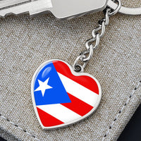 Thumbnail for Puerto Rico Flag Heart Keychain