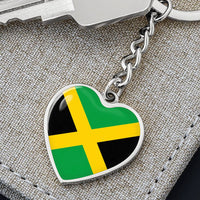 Thumbnail for Jamaica Flag Heart Keychain