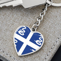 Thumbnail for Martinique Flag Heart Keychain