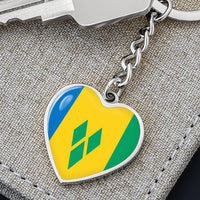 Thumbnail for St. Vincent and the Grenadines Heart Keychain
