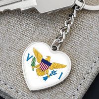 Thumbnail for United States Virgin Islands Flag Heart Keychain