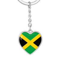 Thumbnail for Jamaica Flag Heart Keychain