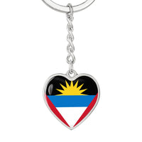 Thumbnail for Antigua & Barbuda Flag Heart Keychain