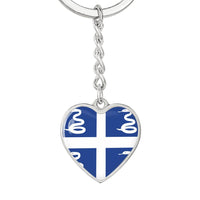 Thumbnail for Martinique Flag Heart Keychain