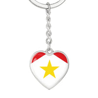 Thumbnail for Saba Flag Heart Keychain
