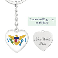 Thumbnail for United States Virgin Islands Flag Heart Keychain