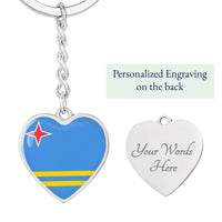 Thumbnail for Aruba Flag Heart Keychain