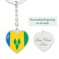 Thumbnail for St. Vincent and the Grenadines Heart Keychain