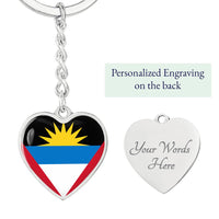 Thumbnail for Antigua & Barbuda Flag Heart Keychain