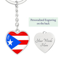 Thumbnail for Puerto Rico Flag Heart Keychain
