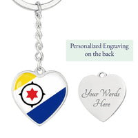 Thumbnail for Bonaire Flag Heart Keychain