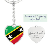 Thumbnail for St. Kitts and Nevis Heart Keychain