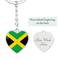 Thumbnail for Jamaica Flag Heart Keychain