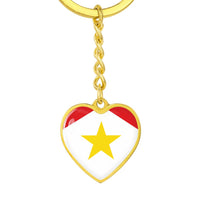 Thumbnail for Saba Flag Heart Keychain