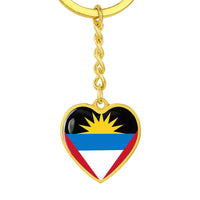 Thumbnail for Antigua & Barbuda Flag Heart Keychain