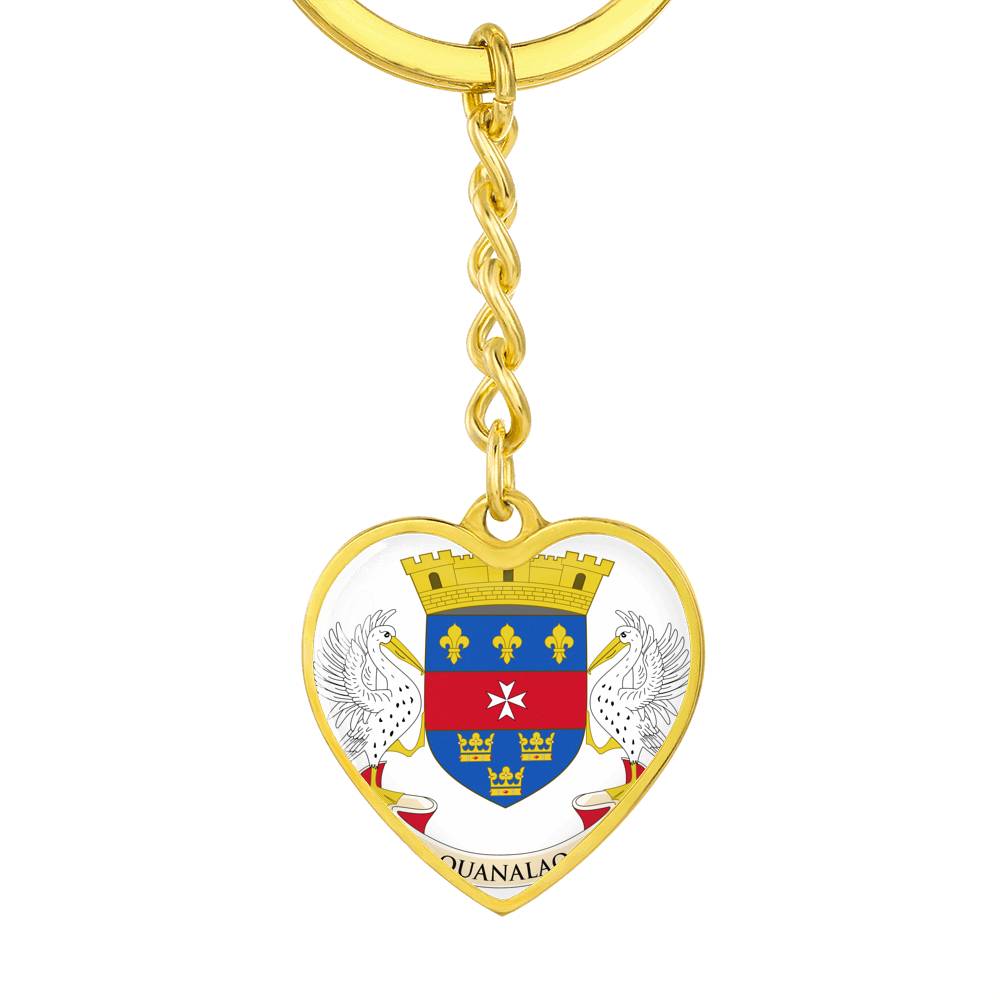 St. Barths Flag Heart Keychain