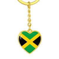 Thumbnail for Jamaica Flag Heart Keychain