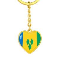 Thumbnail for St. Vincent and the Grenadines Heart Keychain