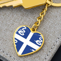 Thumbnail for Martinique Flag Heart Keychain
