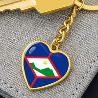 Thumbnail for Sint Eustatious Flag Heart Keychain
