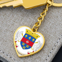 Thumbnail for St. Barths Flag Heart Keychain
