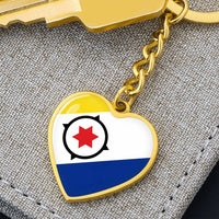 Thumbnail for Bonaire Flag Heart Keychain