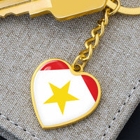 Thumbnail for Saba Flag Heart Keychain