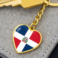 Thumbnail for Dominican Republic Flag Heart Keychain