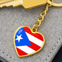 Thumbnail for Puerto Rico Flag Heart Keychain