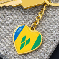 Thumbnail for St. Vincent and the Grenadines Heart Keychain