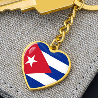 Thumbnail for Cuba Flag Heart Keychain