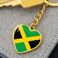 Thumbnail for Jamaica Flag Heart Keychain