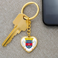 Thumbnail for St. Barths Flag Heart Keychain