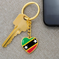 Thumbnail for St. Kitts and Nevis Heart Keychain