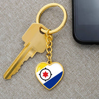 Thumbnail for Bonaire Flag Heart Keychain
