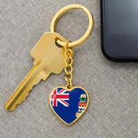 Thumbnail for Cayman Islands Flag Heart Keychain