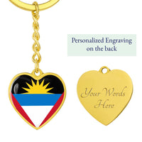 Thumbnail for Antigua & Barbuda Flag Heart Keychain