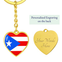 Thumbnail for Puerto Rico Flag Heart Keychain