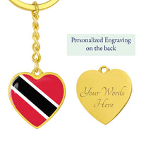 Thumbnail for Trinidad and Tobago Flag Heart Keychain