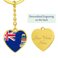 Thumbnail for Cayman Islands Flag Heart Keychain