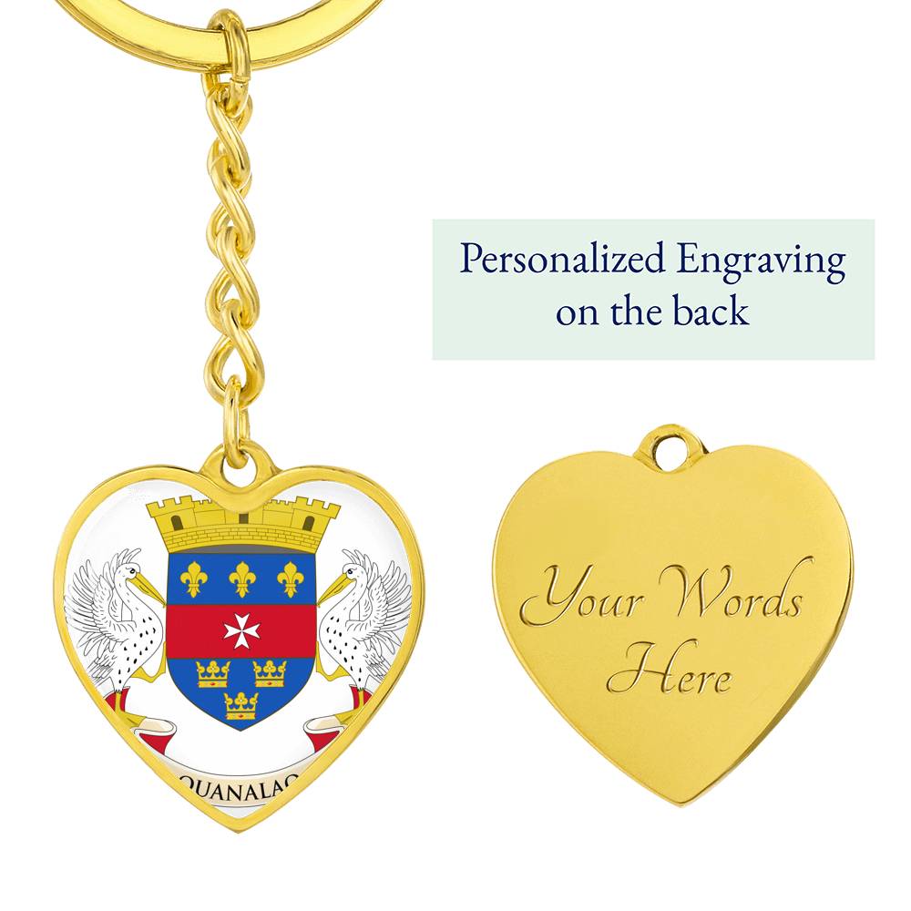 St. Barths Flag Heart Keychain