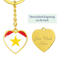 Thumbnail for Saba Flag Heart Keychain