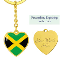 Thumbnail for Jamaica Flag Heart Keychain