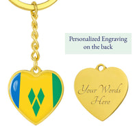 Thumbnail for St. Vincent and the Grenadines Heart Keychain