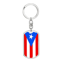 Thumbnail for Puerto Rico Flag DogTag KeyChain