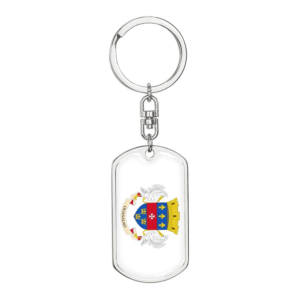 St.Barths Flag DogTag KeyChain